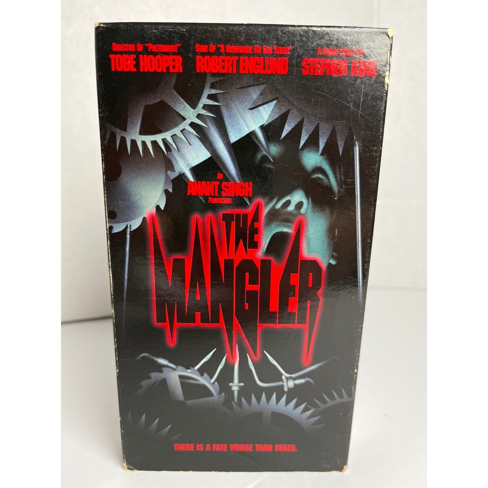 The Mangler VHS Vintage Stephen King Tobe Hooper Horror Movie 1995 Retro